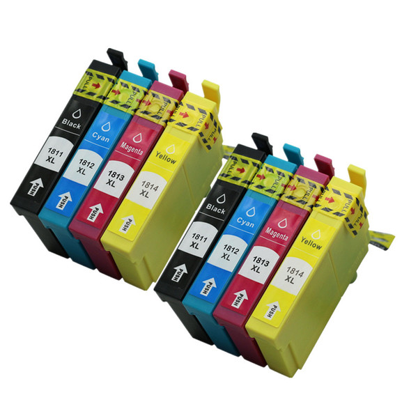 8PK T1811 T1812 T1813 T1814 Replacement For Epson Ink Cartridges Expression Home XP-312 XP-315 XP-102 XP-202 XP-205 XP-301