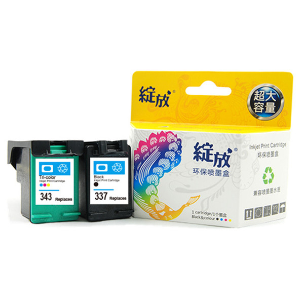 2PK Ink Cartridges Remanufactured for HP 337 343 Photosmart 2575 8050 Deskjet 6940 6980 D4160 5940 Officejet 6310 6315