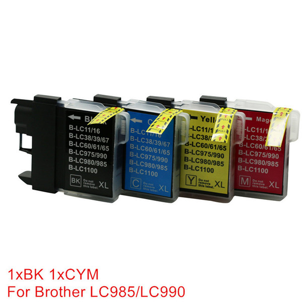 4PK LC975 LC985 LC990 Ink Cartridges Replacement For Brother DCP-6690CW DCP-6690CN DCP-J515N DCP-715N DCP-J125 DCP-J315W DCP-515W