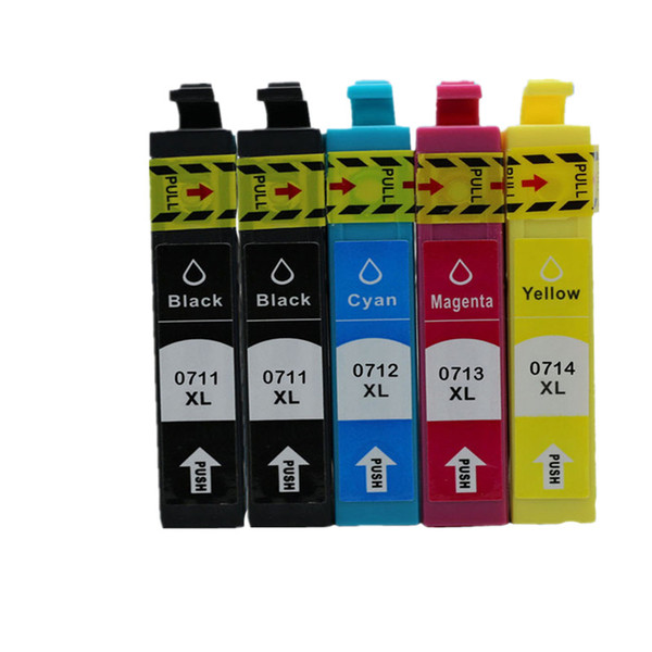 5PK Ink Cartridge T0711 T0712 T0713 T0714 Replacement for EPSON Stylus SX115 SX200 SX205 SX209 SX210 SX215 SX218 SX400 SX405