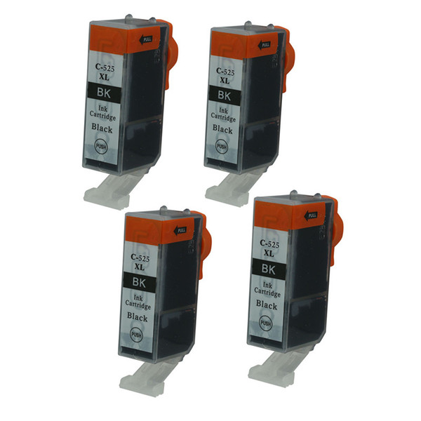 4PK PGI-525BK Ink Cartridges PGI525 525 Compatible for Canon PIXMA IP4850 IP4950 IX6550 MG5150 MG5250 MG5350 MG6150 MG6250