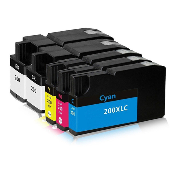 5PK Ink Cartridge Compatible For Lexmark 200XL Pro5500t Pro4000C Bulk Ink 80ML 35ml High Yield Inkjet Suitable 200 xl Office Edge