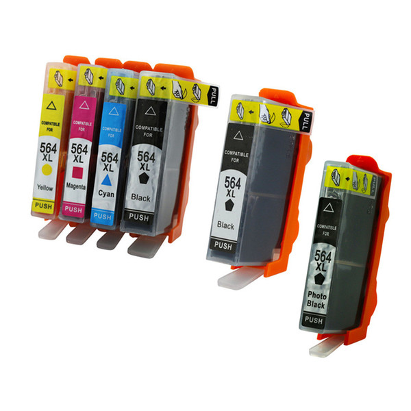 6PK Compatible For HP 564 564XL Ink Cartridge Photosmart 5510 5525 6510 6512 6515 6520 5511 5512 5514 5520 5522 Printer Inkjet