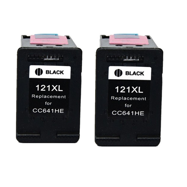 2PK Black CC641H Remanufactured For HP 121 121XL Ink Cartridges Photosmart C4610 C4635 C4640 C4650 C4670 C4673 C4680 C4683 C4685