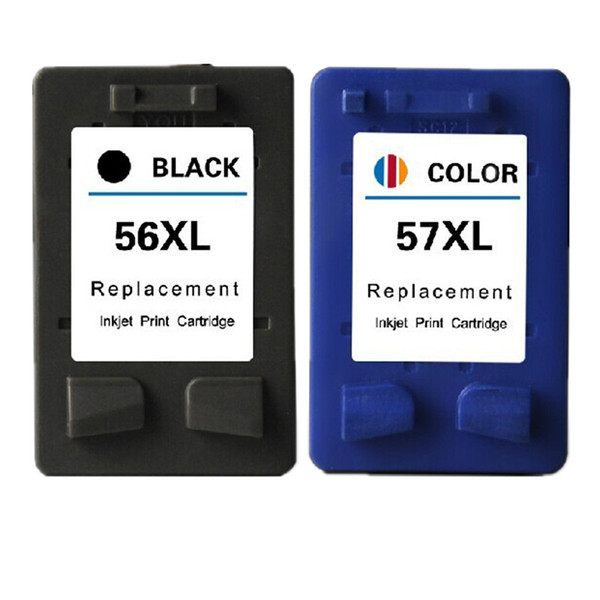 2PK Printer Remanufactured For HP 56 56XL 57 57XL Ink Cartridge Photosmart 7150 7155 7550 7660 7760 7960 Inkjet Fullfill Ink