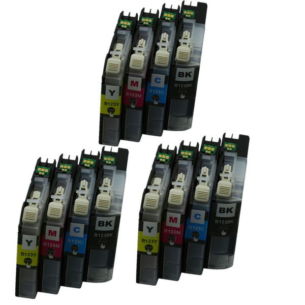 12PK Ink Cartridge LC123 123 For Brother MFC-J4510DW MFC-J4610DW MFC-J4710DW MFC-J470DW MFC-J6920DW Fullfill Ink Printer Inkjet