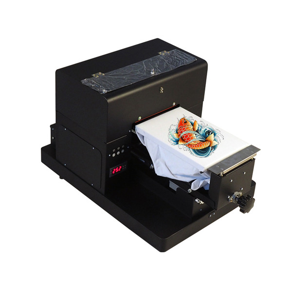 A4 Size DTG T-Shirt Printer to Print Dark Light Color Garment Flatbed Printer machine