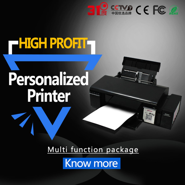 Multifunction Device Photo Color Ink Printer with Heat Press Transfer Sublimation Machine For Mug/Cap/T shirt/Phone cases