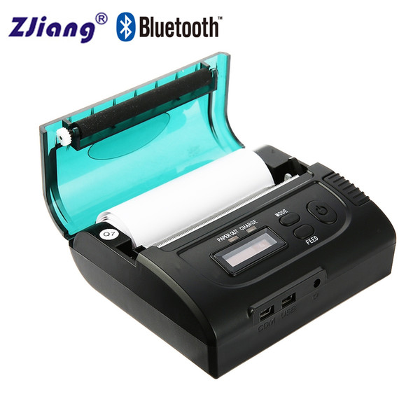 Original Zjiang Portable 80mm Bluetooth Thermal Printer Lightweight Design EU Plug Support Android Multi-language