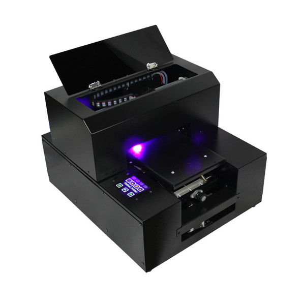 Super quality A4 size Inkjet LED UV printer with color and white UV ink printing one pass RIP software