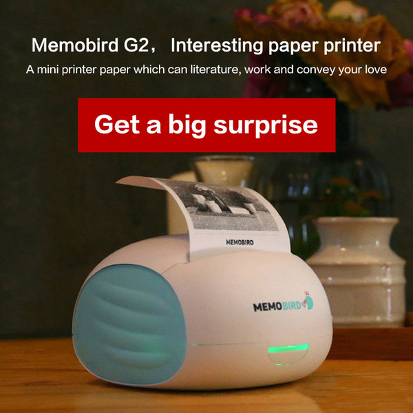 Wholesale- MEMOBIRD New Little Printer Wifi Portable Bluetooth Printing Barcode Wireless Pocket Thermal Printer Electronic Computer Office