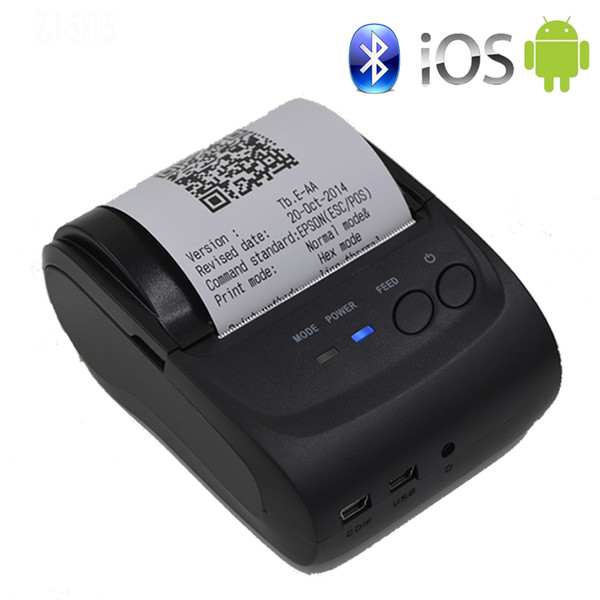 58mm Portable Mobile Printer Wireless Bluetooth Printer Mini Thermal Support Android + IOS