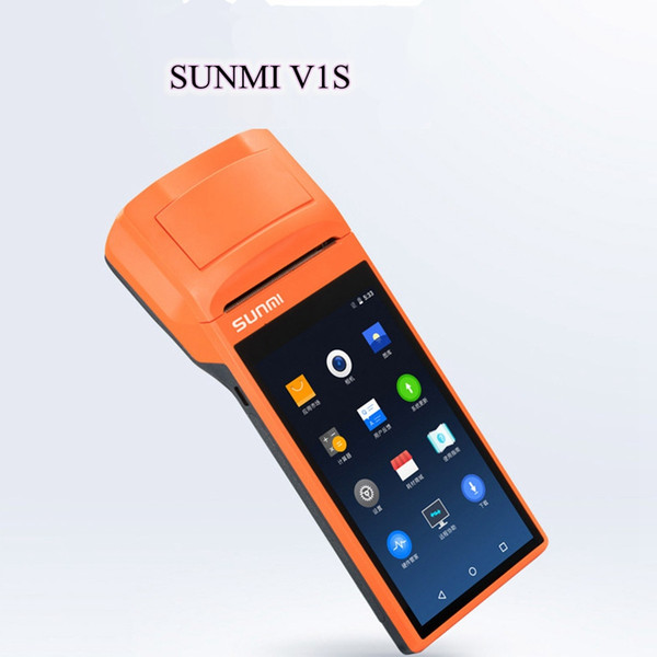 V1S Android5.1 OS Portable thermal printer Thermal wireless bluetooth wifi Android PDA 3G Food Distribution