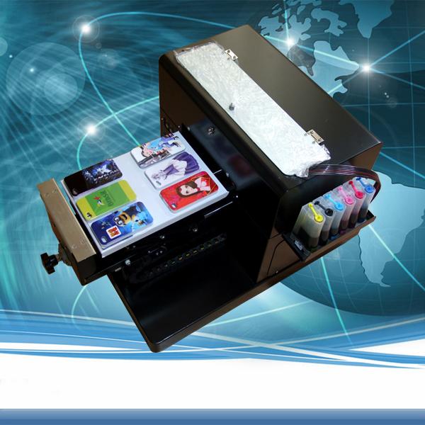 Non Coating Phone Case Printer A4 Size Flatbed Printer Comes with 100ml/Color ink,100ml Cleaning Liquid