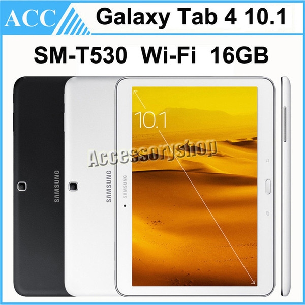 Refurbished Original Samsung Galaxy Tab 4 10.1 SM-T530 T530 10.1 inch Wifi 16GB ROM Quad Core 3.0MP Camera Android Tablet PC DHL 5pcs