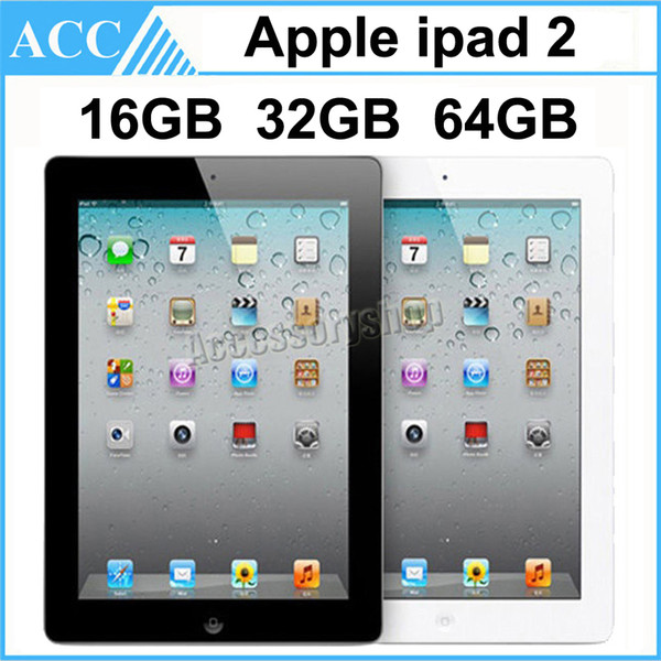 Refurbished Original Apple iPad 2 WIFI Version 16GB 32GB 64GB 9.7 inch IOS Dual-core 1GHz A5 Chipset Tablet PC DHL 1pcs