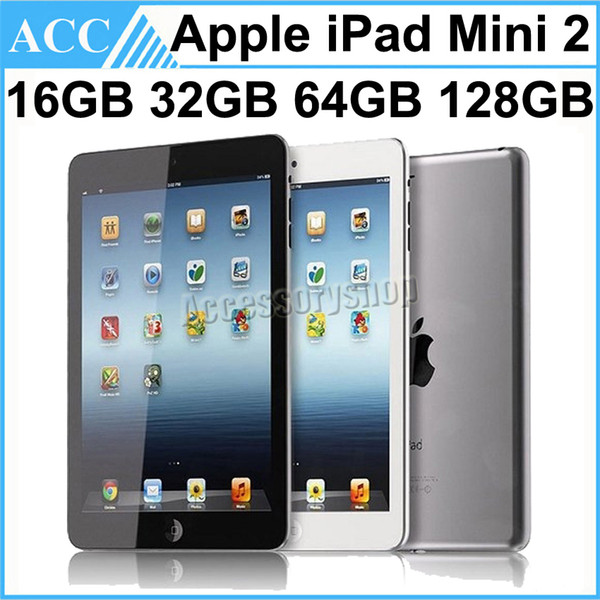 Refurbished Original Apple iPad Mini 2 WIFI Version 16GB 32GB 64GB 128GB 7.9 inch Retina IOS Dual Core A7 Chipset Tablet PC Free DHL 1pcs