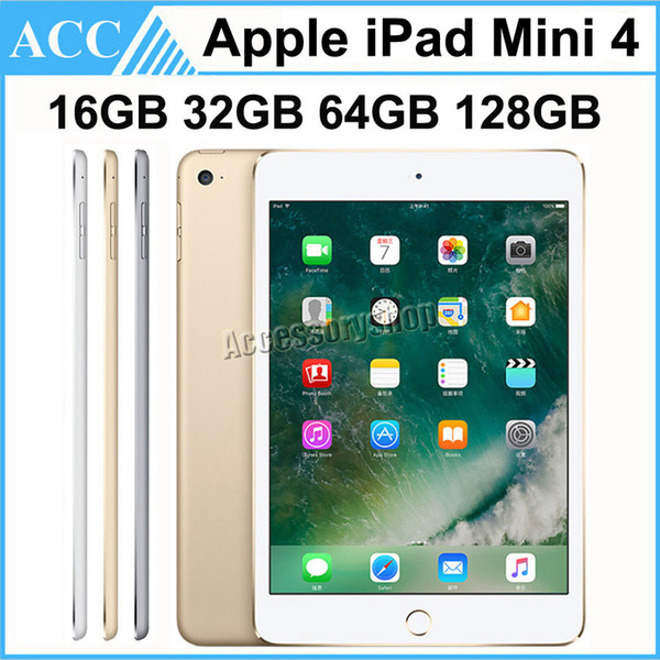 Refurbished Original Apple iPad Mini 4 WIFI Version 16GB 32GB 64GB 128GB 7.9 inch Retina Display ISO Dual Core A8 Chipset Tablet PC DHL 1pcs