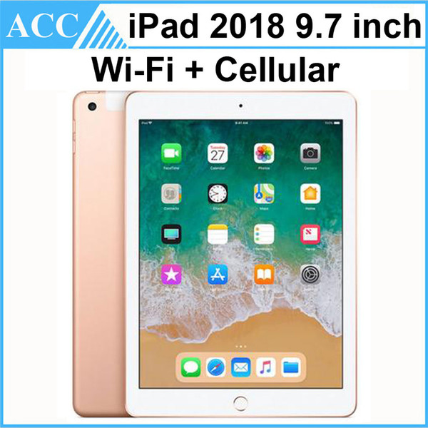 Refurbished Original Apple iPad 2018 9.7 inch 6th Gen WIFI + Cellular A10 Fusion Chip Quad Core 2GB RAM 32GB 128GB ROM Tablet PC DHL 1pcs