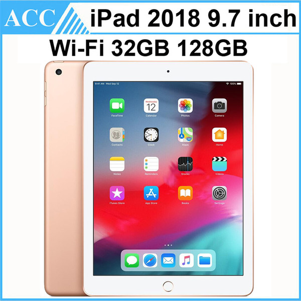 Refurbished Original Apple iPad 2018 9.7 inch 6th Gen WIFI Version A10 Fusion Chip Quad Core 2GB RAM 32GB 128GB ROM Tablet PC DHL 1pcs