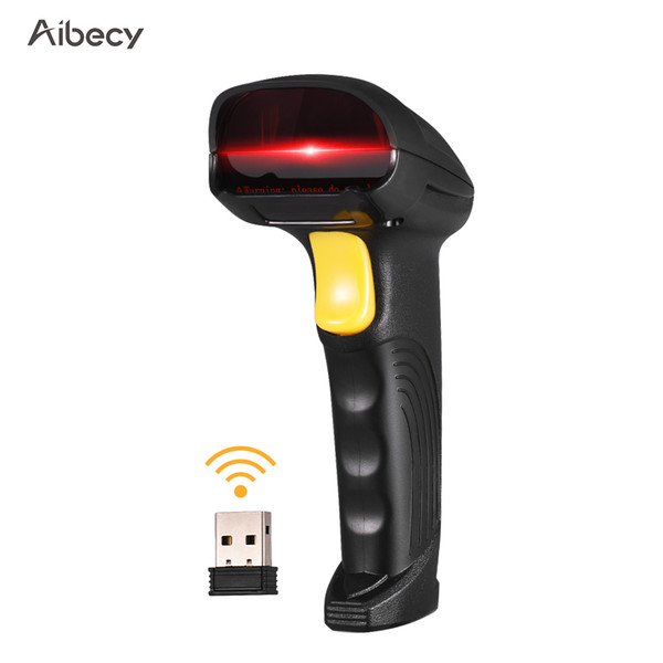 Aibecy 2-in-1 2.4G Wireless Barcode Scanner & USB Wired Barcode Scanner Automatic Handheld 1D Bar Code Reader