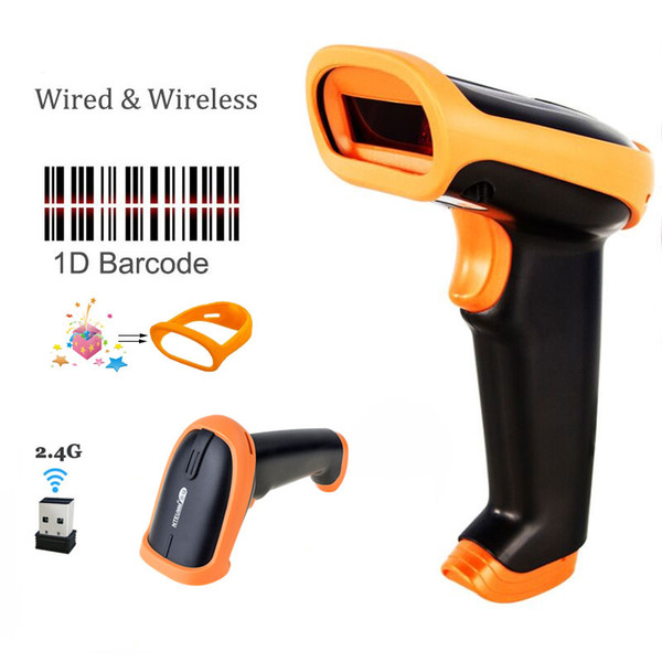 Wireless Barcode Scanner 2.4G 30m Laser Bar Code Reader Wireless/Wired For and Inventory Free Shipping! HW-S2