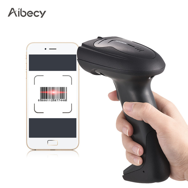 Aibecy 2-in-1 2.4G Wireless Barcode Scanner & USB Wired Barcode Scanner Handheld 1D Bar Code CCD Storable Reader