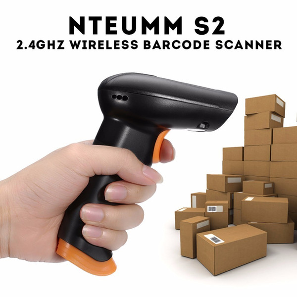 NTEUMM S2 2.4GHz Wireless Wifi Cordless Barcode Scanner 120 Scans/S Store 5000 Barcodes with 2000mAh Li Battery+USB Cable For Shop Store