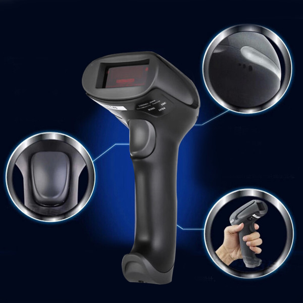 Freeshipping New 433MHz Wireless Laser Barcode Scanner Reader Memory Up To 500M Distance Wholesale