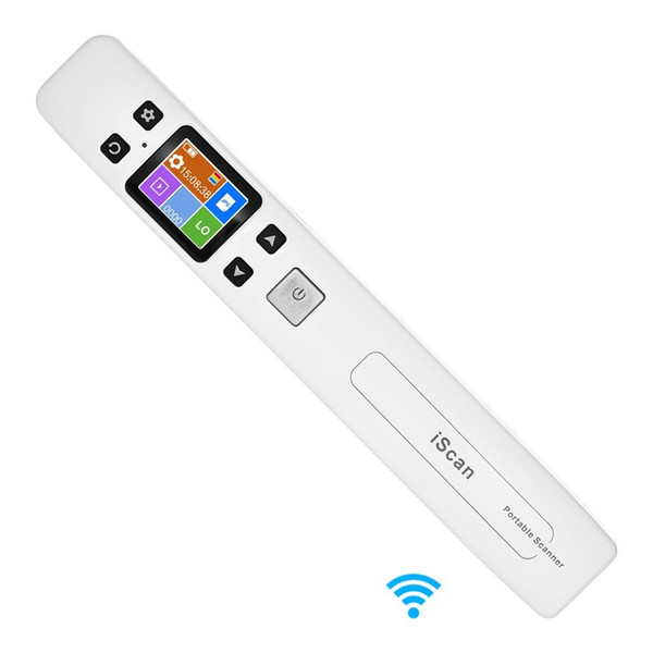 Wireless WIFI High Speed Portable Scanner Handheld Mobile Document Image Scanner 1050 DPI Color/Mono JPG/PDF Rechargeable white Scanner Pen