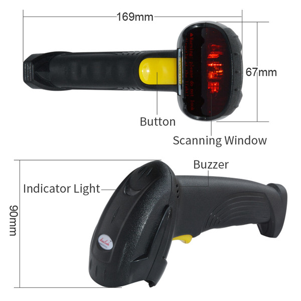 New Handheld 2.4G Wireless Barcode Scanner Bar Code Reader with USB Receiver for POS Free Shipping