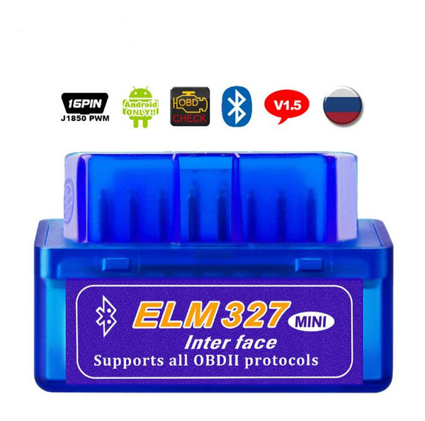 Mini ELM327 Bluetooth V2.1 / V1.5 OBD2 Car Diagnostic Tool ELM 327 Bluetooth For Android/Symbian For OBDII Protocol