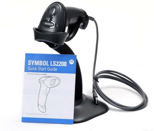 Motorola Zebra Symbol LS2208-SR20007R-NA USB Handheld Barcode Scanner Scanning gun with Usb cable and bracket-Black