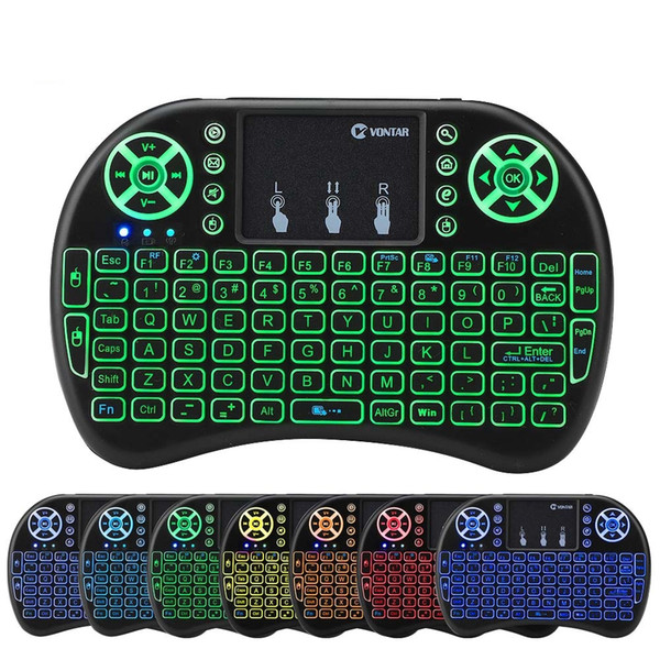 2.4G Mini I8 Backlit Keyboard Remote Controls Air Mouse Touchpad Wireless Keyboard Computers for Smart Android TV Box T95z Plus T95q