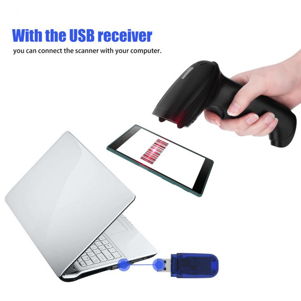 1D / 2D USB Handheld Wireless Barcode Scanner Reader for iOS /Android Windows