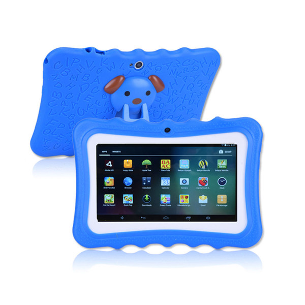 Hot selling 7 inch Children Tablet PC Android 4.4 AllWinner A33 512MB+8G Quad core crash proof gift colorful kids tablets