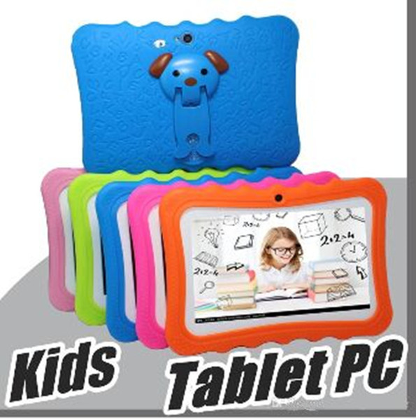 Kids Brand Tablet PC 7 inch Quad Core children tablet Android 4.4 Allwinner A33 google player wifi big speaker protective cover