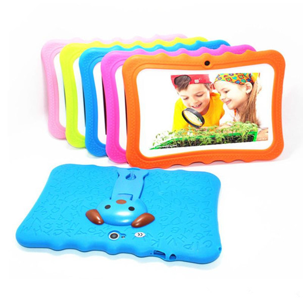 2020 Kids Brand Tablet PC 7 inch Quad Core children tablet Android 4.4 Allwinner A33 google player wifi big speaker protective cover