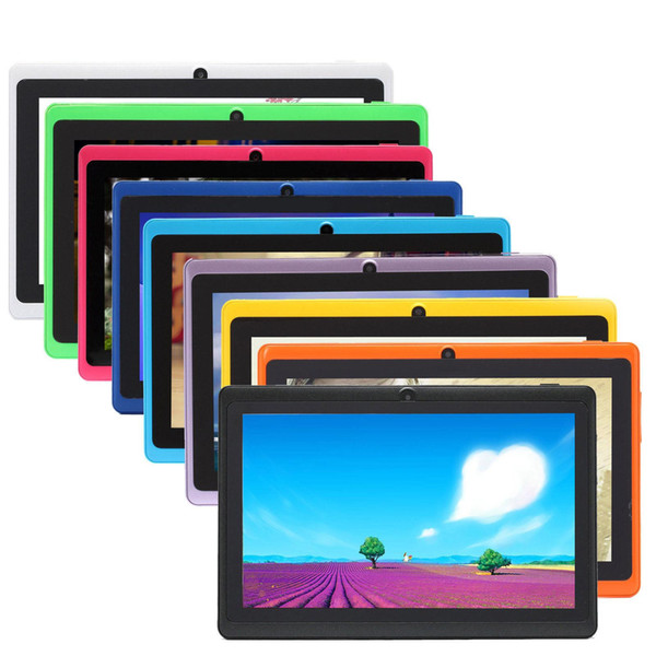 New 7 inch Tablet PC 512MB RAM 8GB ROM Allwinner A33 Quad Core Android 4.4 Pad Capacitive Q88 Tablets PC WiFi Camera