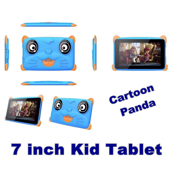 2020 NEW Cartoon Panda kid Tablet PC Quad Core 7 Inch 1024*600 HD screen Android 4.4 AllWinner A33 512MB RAM with 8GB ROM Q8 with Bluetooth