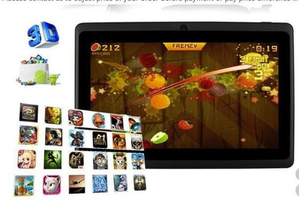 free DHL shipping 10pcs Andorid 4.2 tablet pc 512M/8GB WIFI 7 inch capacitive screen