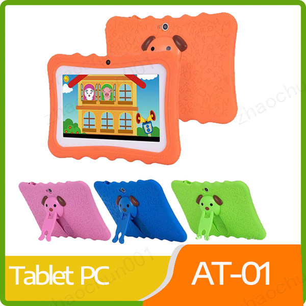 2019 Kids Brand Tablet Pc 7 Inch Quad Core Children Tablet Android 4.4 Allwinner A33 Google Player Wifi Big Speaker Protective Cover