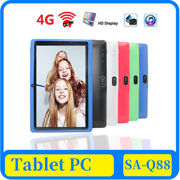 43X 7 inch Capacitive Allwinner A33 Quad Core Android 4.4 dual camera Tablet PC 8GB RAM 512MB ROM WiFi EPAD Youtube Facebook Googl panel pc