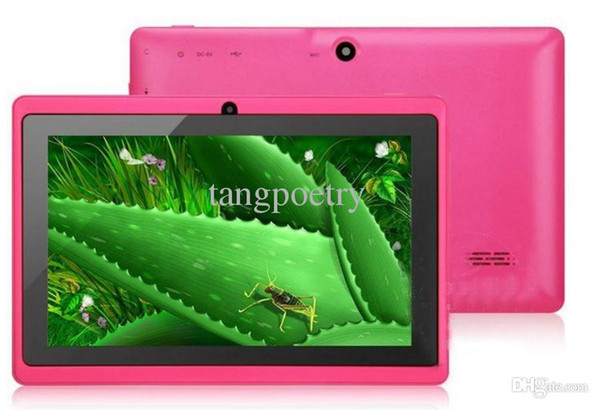 7 inch Allwinner A33 Q88 Q8 Quad Core Android 4.4 dual camera Tablet PC 4GB 8GB ROM 512MB WiFi EPAD Youtube Facebook Google DHL Free 1PC