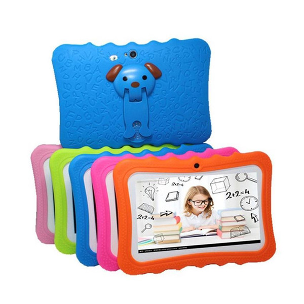 Q8 Kids Tablet 7 inch 512MB+8GB Allwinner A33 Quad Core Android 4.4 Children Student Tablets WiFi Camera Christmas Gifts With Case