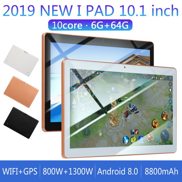 2019 Android Tablet PC 3G WCDMA SIM 10.1 inch IPS display MTK6797 2.0MP Camera 6G 64G 4000mAh GPS FM wifi Bluetooth