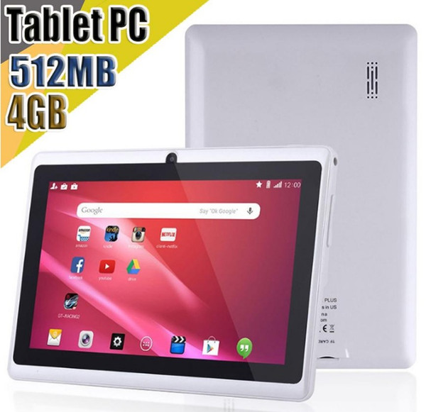 cheap tablet 7 inch tablet PC A33 Quad Core Allwinner Android 4.4 Capacitive 1.5GHz 512MB RAM 4GB ROM Dual Camera DHL