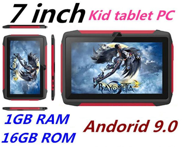 Newest kid Tablet PC Q98 Quad Core 7 Inch 1024*600 HD screen Android 9.0 AllWinner A50 real 1GB RAM 16GB with Bluetooth wifi