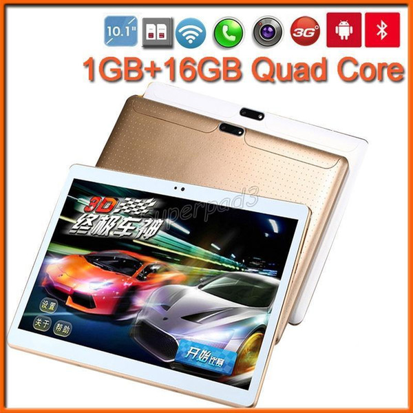 10.1 Inch 3G Phone Call Tablet PC MTK6580 Quad Core 1280*800 1GB RAM 16GB ROM Android Bluetooth GPS OTG Phablet + Leather Case