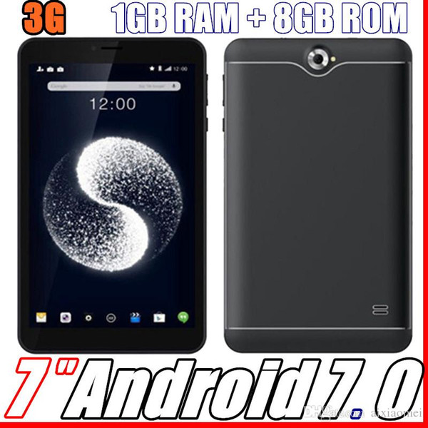 2018 3G 7 Inch Phabet Phone Call Tablet Pc 1024*600 px Capactive Screen Mtk8312 Quad Core Cpu Ram 1GB Rom 8G Android 7.0 System Gps Wif